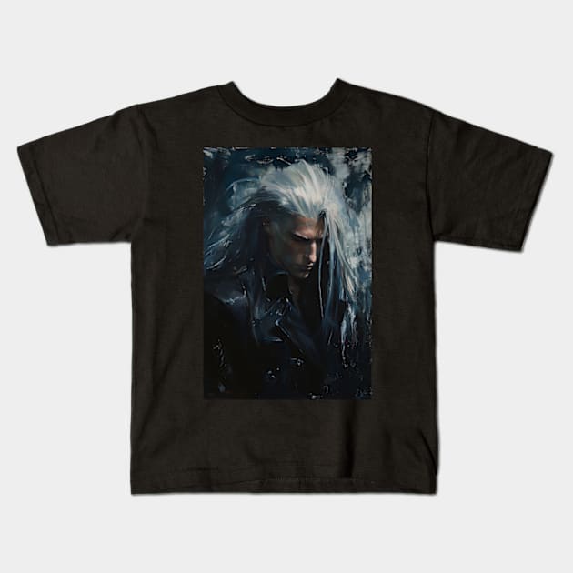 FF7 Rebirth Sephiroth Kids T-Shirt by moreirapod